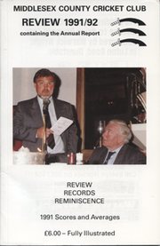 MIDDLESEX COUNTY CRICKET CLUB ANNUAL REVIEW 1991/92