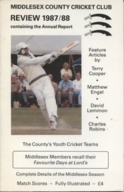 MIDDLESEX COUNTY CRICKET CLUB ANNUAL REVIEW 1987/88