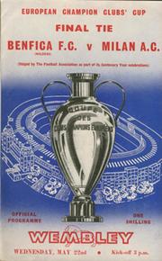 BENFICA V AC MILAN 1963 (EUROPEAN CUP FINAL) FOOTBALL PROGRAMME
