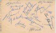 NEW ZEALAND SIGNED RUGBY UNION ALBUM PAGE 1953 (V LLANELLI) 