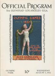 LOS ANGELES OLYMPICS 1932 - 3RD AUGUST OFFICIAL PROGRAM