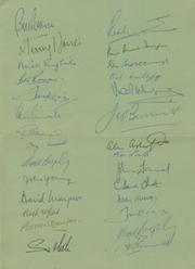 BRITISH LIONS 1959 (25 YEAR REUNION DINNER) SIGNED BY 24 OF THE TOURING PARTY