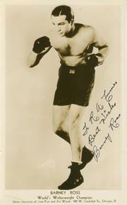 BARNEY ROSS (USA) SIGNED BOXING PHOTOGRAPH