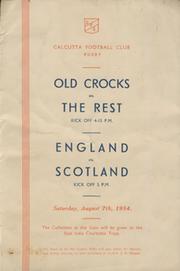 ENGLAND V SCOTLAND 1954 (CALCUTTA RUGBY CLUB) RUGBY PROGRAMME