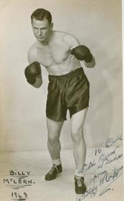 BILLY MCLEAN (SCOTLAND) SIGNED BOXING PHOTOGRAPH