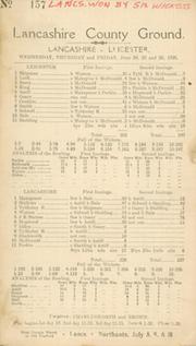LANCASHIRE V LEICESTERSHIRE 1925  (OLD TRAFFORD)