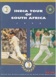 INDIA TOUR OF SOUTH AFRICA 1992
