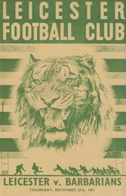 LEICESTER V BARBARIANS 1951 RUGBY PROGRAMME