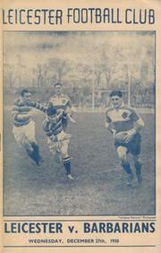 LEICESTER V BARBARIANS 1950 RUGBY PROGRAMME