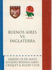 BUENOS AIRES V ENGLAND 1997 RUGBY PROGRAMME