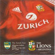 BRITISH ISLES V ARGENTINA 2005 RUGBY PROGRAMME