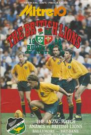 ANZACS V BRITISH ISLES 1989 RUGBY UNION PROGRAMME