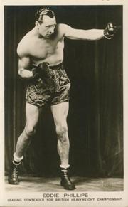 EDDIE PHILLIPS (GREAT BRITAIN)  BOXING POSTCARD 