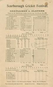 GENTLEMEN V PLAYERS 1938 CRICKET SCORECARD (SIGNED BY FARNES)