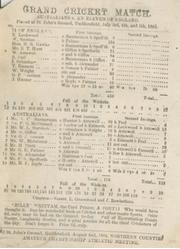 AN ELEVEN OF ENGLAND V AUSTRALIANS (HUDDERSFIELD) 1884 SCORECARD