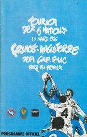 FRANCE V ENGLAND 1986 RUGBY UNION PROGRAMME