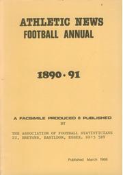 ATHLETIC NEWS FOOTBALL ANNUAL 1890-91 (FACSIMILE EDITION)