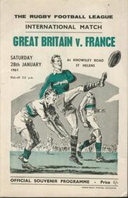 GREAT BRITAIN V FRANCE 1961 AT ST. HELENS