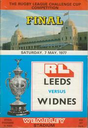 LEEDS V WIDNES 1977 (CHALLENGE CUP FINAL) RUGBY LEAGUE PROGRAMME