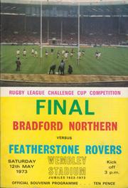 BRADFORD NORTHERN V FEATHERSTONE ROVERS 1973  (CHALLENGE CUP FINAL) RUGBY LEAGUE PROGRAMME