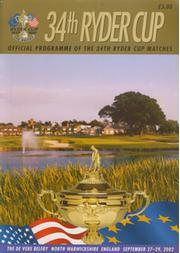 RYDER CUP 2002 (THE BELFRY) OFFICIAL PROGRAMME