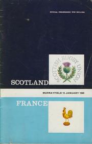SCOTLAND V FRANCE 1966 RUGBY PROGRAMME