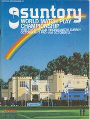 WORLD MATCH PLAY CHAMPIONSHIP 1982 GOLF PROGRAMME