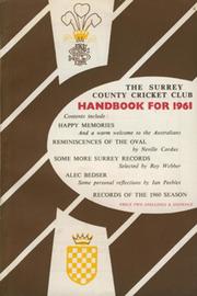 SURREY COUNTY CRICKET CLUB HANDBOOK FOR 1961