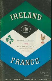 IRELAND V FRANCE 1965 RUGBY UNION PROGRAMME