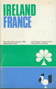IRELAND V FRANCE 1969 RUGBY PROGRAMME