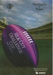 WARRINGTON V WIGAN 1990 (CHALLENGE CUP FINAL) RUGBY LEAGUE PROGRAMME
