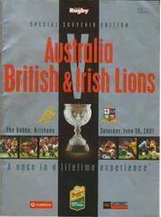 AUSTRALIA V BRITISH ISLES 2001 (1ST TEST) RUGBY PROGRAMME