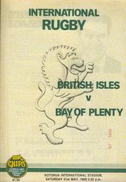 BAY OF PLENTY V BRITISH ISLES 1983 RUGBY PROGRAMME
