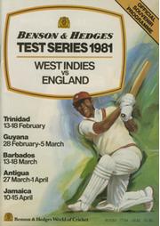 BENSON & HEDGES TEST SERIES 1981: WEST INDIES V ENGLAND