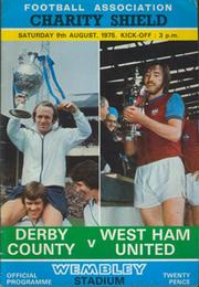 DERBY COUNTY V WEST HAM 1975 (CHARITY SHIELD) FOOTBALL PROGRAMME