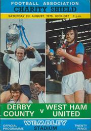 DERBY COUNTY V WEST HAM UNITED 1975 (CHARITY SHIELD) FOOTBALL PROGRAMME
