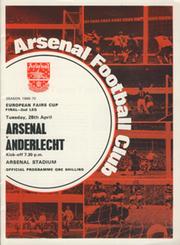 ARSENAL V ANDERLECHT 1969-70 (FAIRS CUP FINAL 2ND LEG) FOOTBALL PROGRAMME