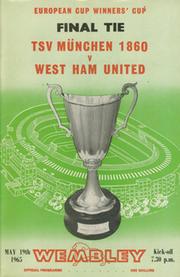 WEST HAM UNITED V 1860 MUNICH 1965 (ECWC FINAL) FOOTBALL PROGRAMME