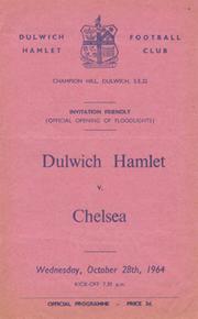 DULWICH HAMLET V CHELSEA 1964 FOOTBALL PROGRAMME
