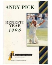 ANDY PICK (NOTTINGHAMSHIRE) 1996 CRICKET BENEFIT BROCHURE