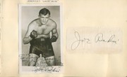 JOE BAKSI SIGNED POSTCARD AND ALBUM PAGE 1946
