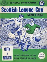 CELTIC V MORTON 1964 SCOTTISH LEAGUE CUP SEMI-FINAL PROGRAMME