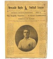 NEWCASTLE (N.S.W.) V ENGLAND 1924 RUGBY PROGRAMME