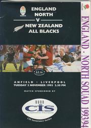 ENGLAND NORTH V NEW ZEALAND 1993 RUGBY PROGRAMME