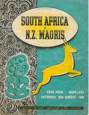 N.Z. MAORIS V SOUTH AFRICA 1956 RUGBY PROGRAMME