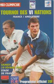 FRANCE V ENGLAND 2000 RUGBY PROGRAMME