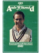 ANDY STOVOLD (GLOUCESTERSHIRE) 1987 CRICKET BENEFIT BROCHURE
