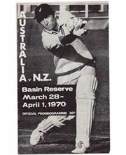 NEW ZEALAND V AUSTRALIA 1970 (BASIN RESERVE) CRICKET PROGRAMME