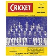 NEW ZEALAND V ENGLAND 1965-66 (CARISBROOK, DUNEDIN) CRICKET PROGRAMME