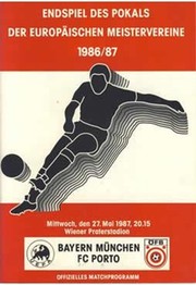 BAYERN MUNICH V FC PORTO 1987 (EUROPEAN CUP FINAL) FOOTBALL PROGRAMME